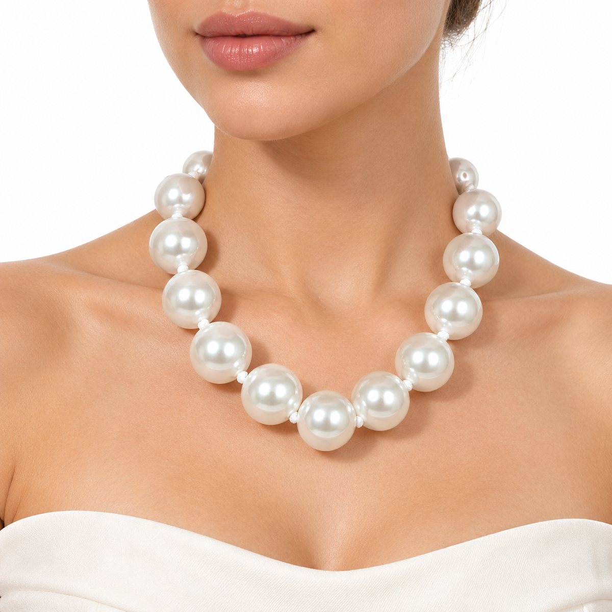 Collar Perlas Blancas