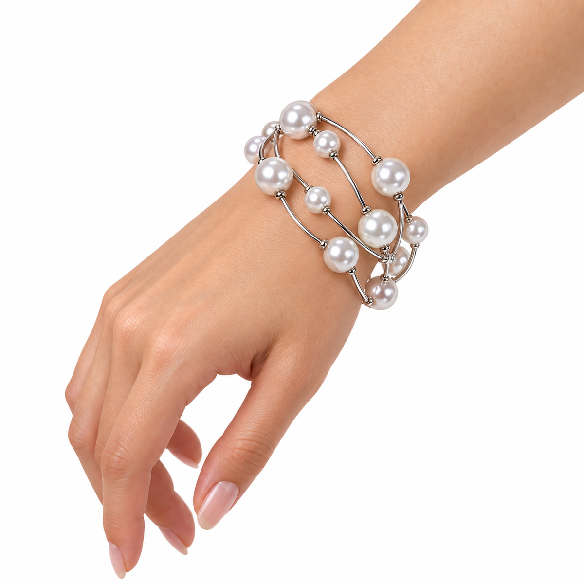 Pulsera de Esferas Metálicas Multitono