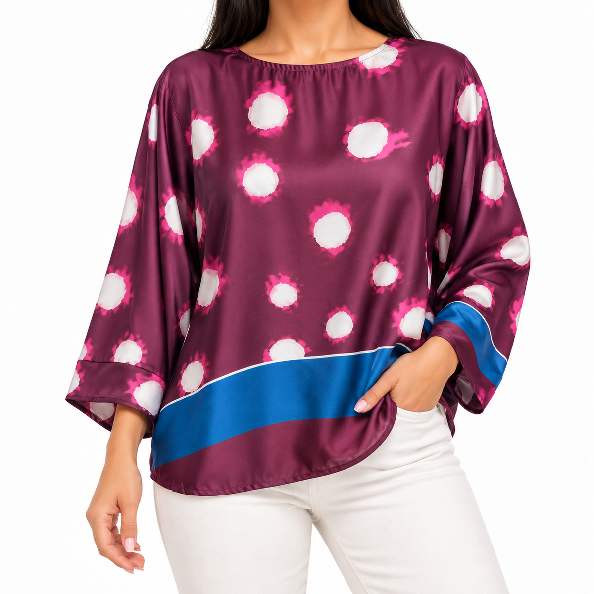 Blusa Lunares Vino