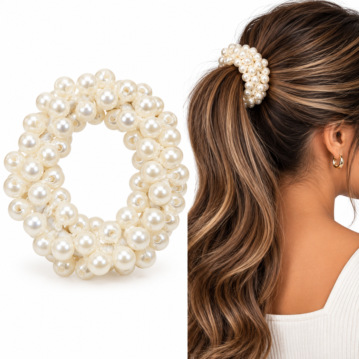 Banda para Cabello con Perlas Elegantes