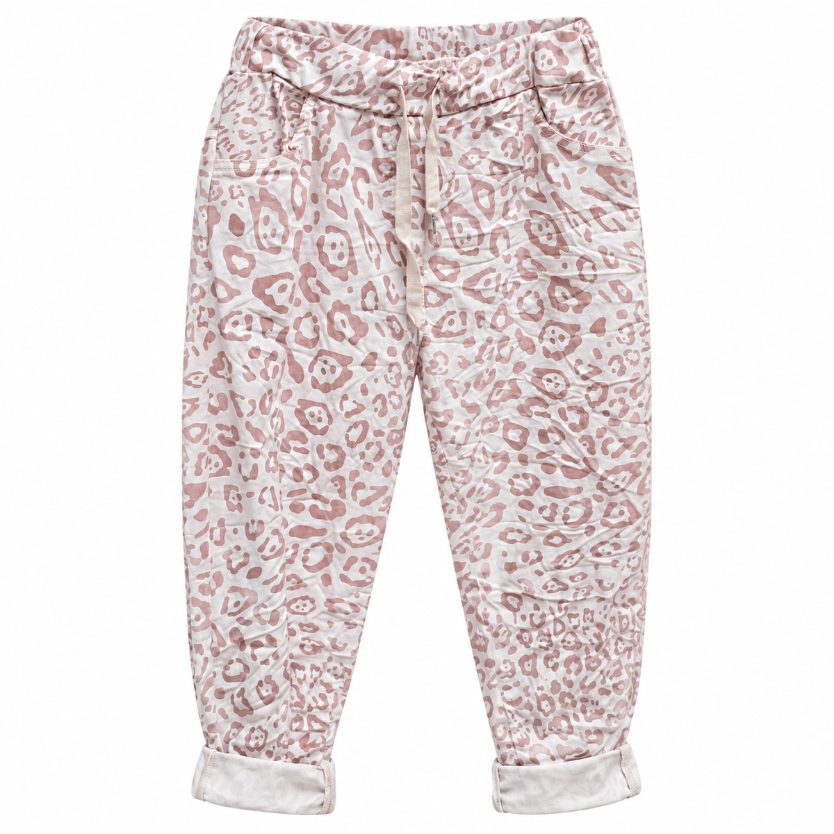 Pantalón Animal Print Rosa Suave