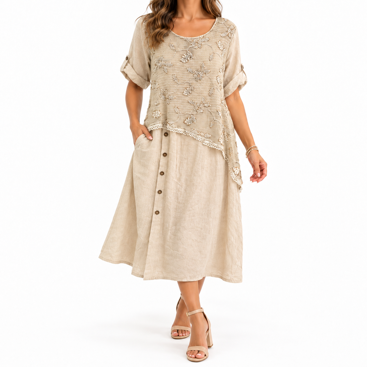 Vestido Siena Beige