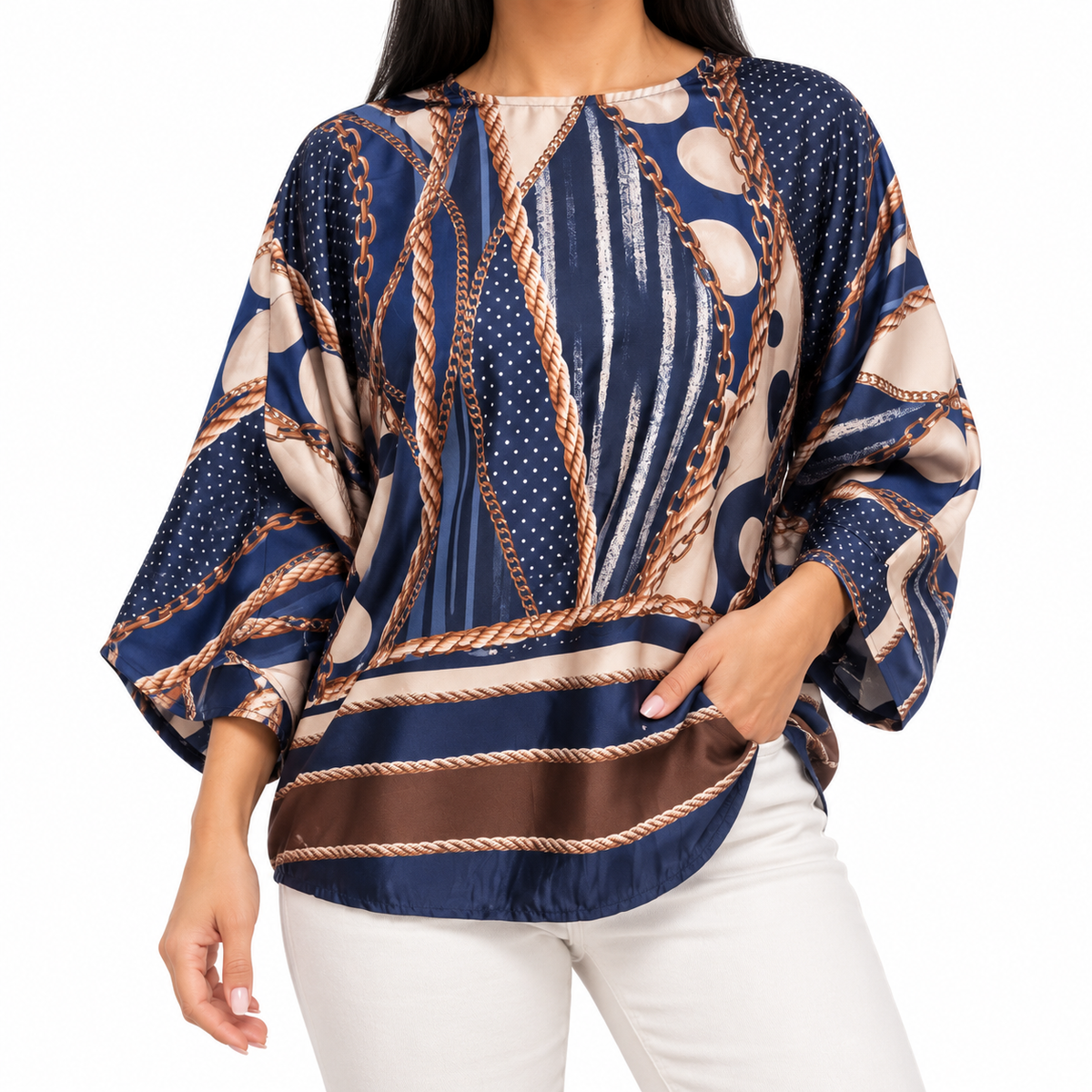 Blusa Cadenas Blue Elegance