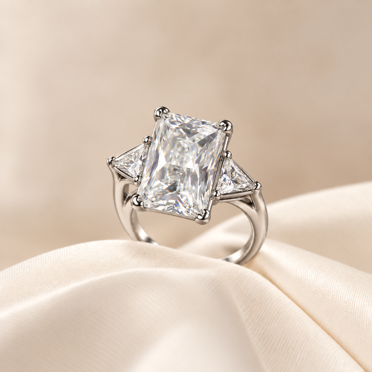 Anillo Gema Imperial Crystal/Plateado