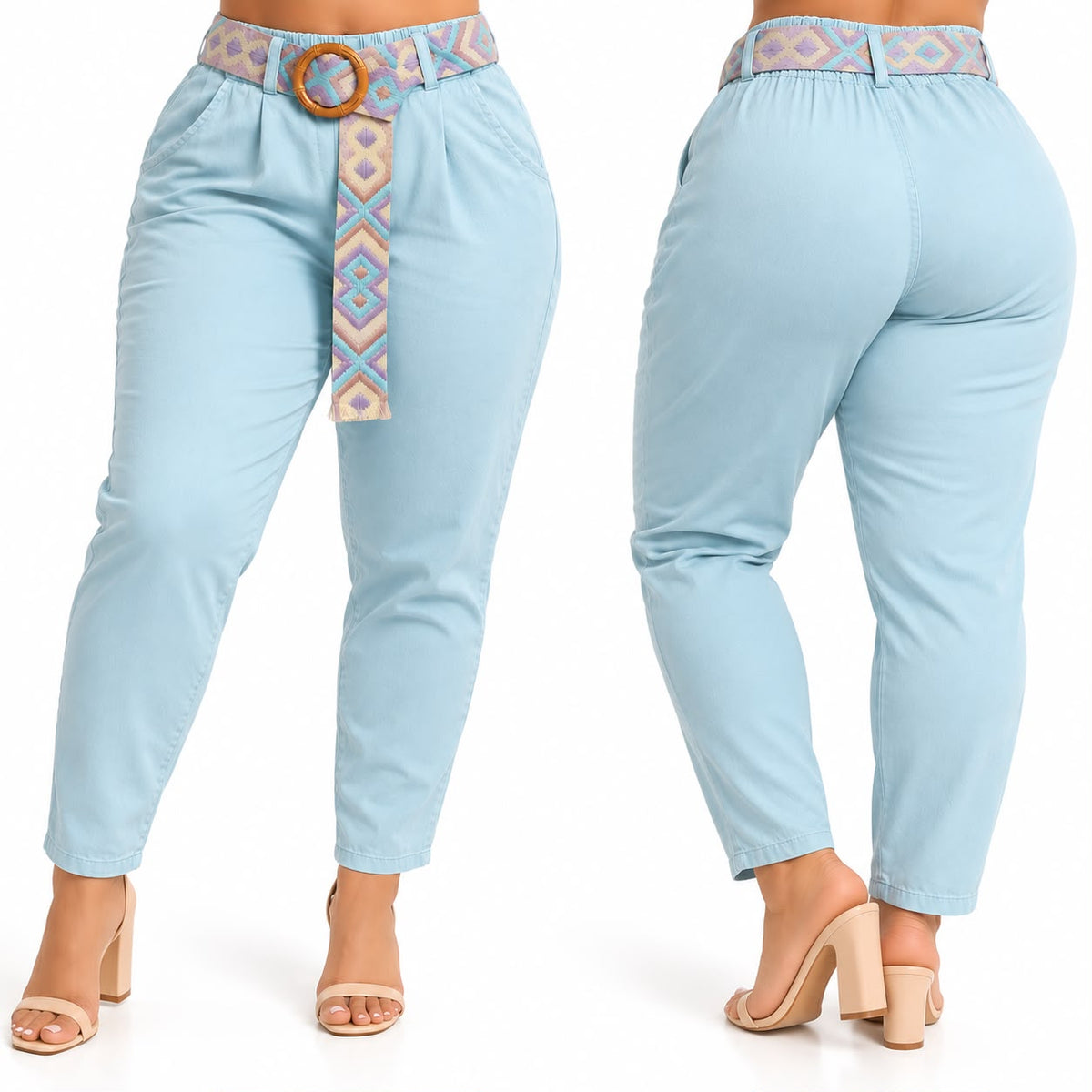 Pantalón Baby Blue con Cinturón