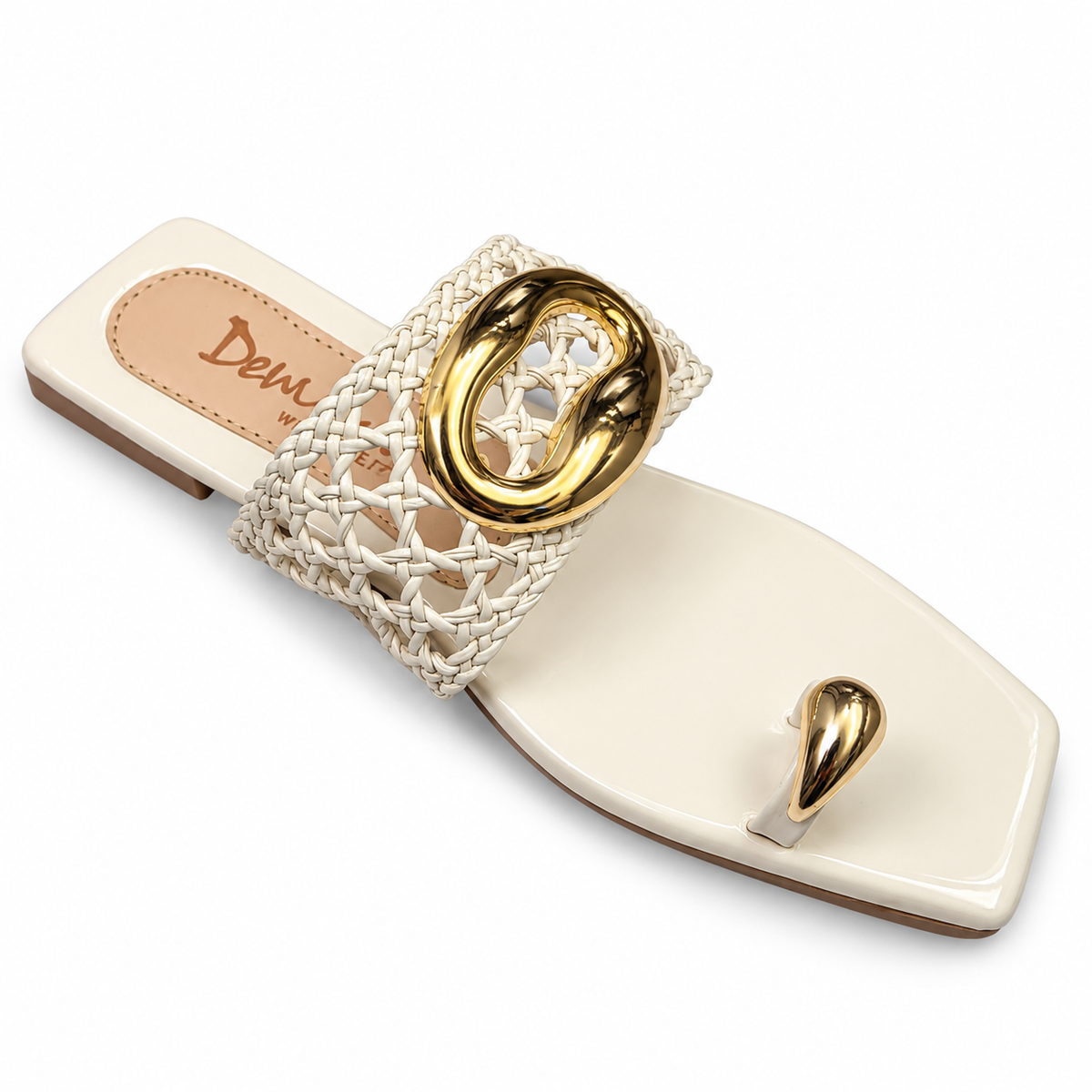 Sandalia Ivory Gold