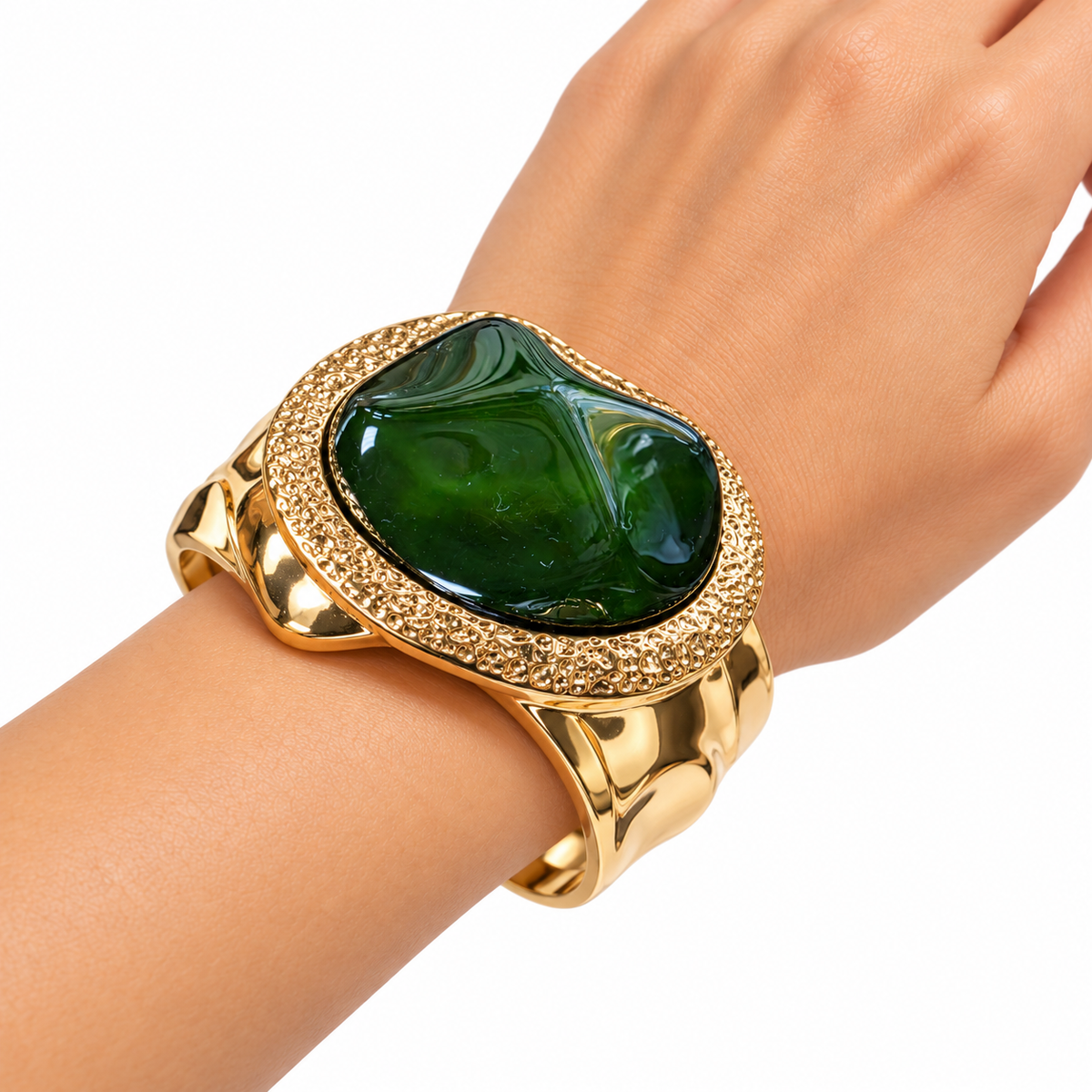 Pulsera Piedra Grande Verde