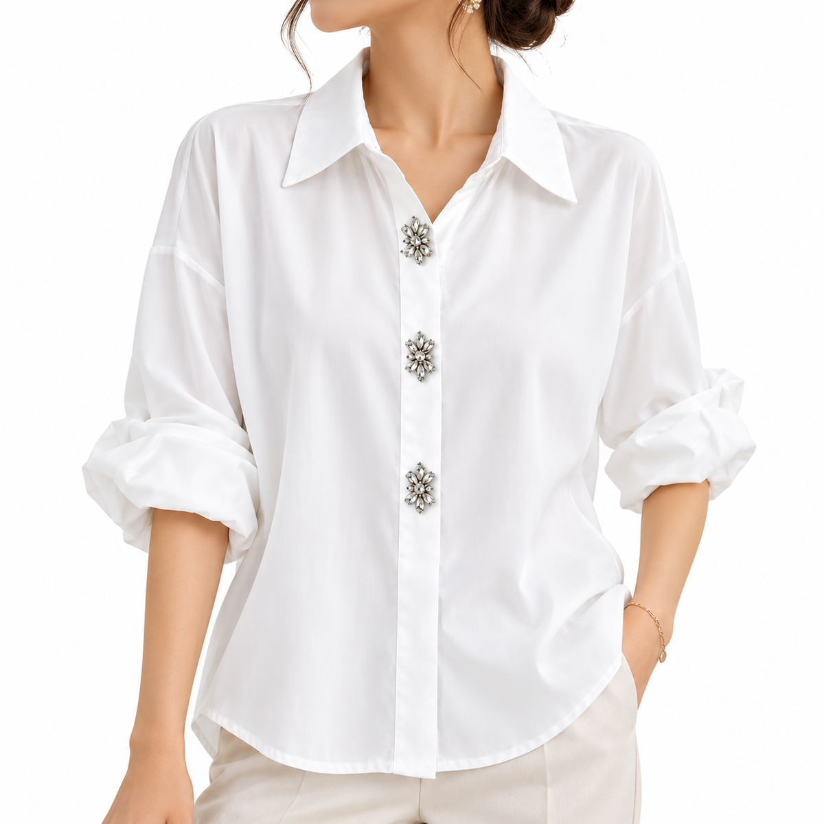 Camisa Italiana Joyas Florales