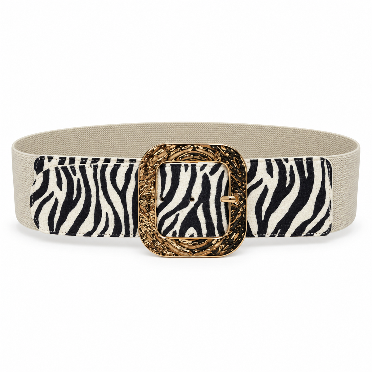Cinturón Zebra Crema claro