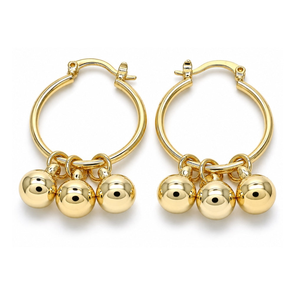 Oro Laminado Small Hoop, Gold Filled Style Polished, Golden Finish