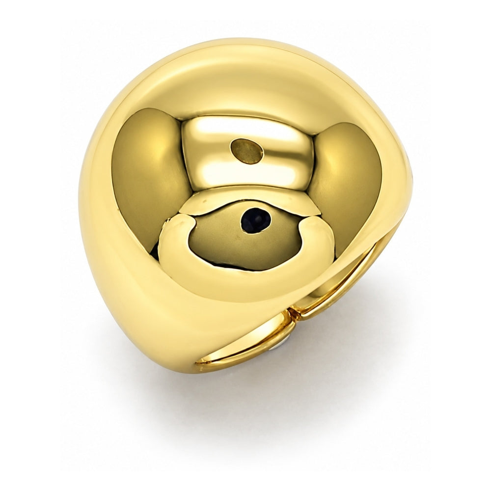 Oro Laminado Elegant Ring, Gold Filled Style Ball Design, Polished, Golden Finish