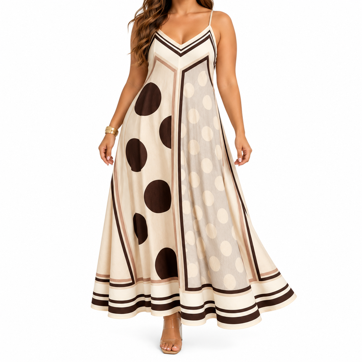 Vestido Maxi Italiano Beige