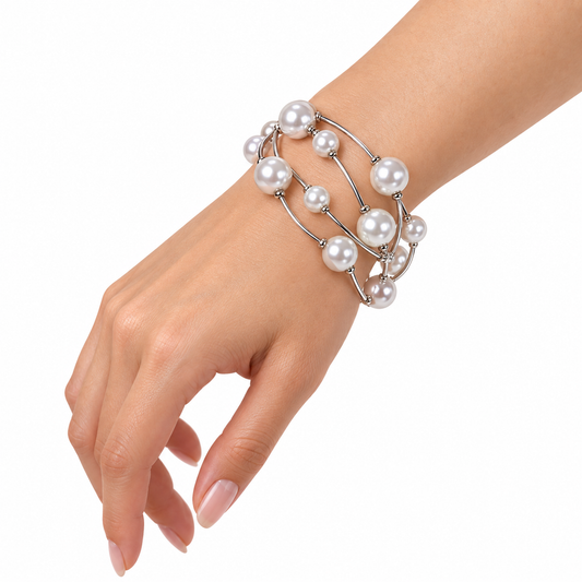 Pulsera de Esferas Metálicas Multitono