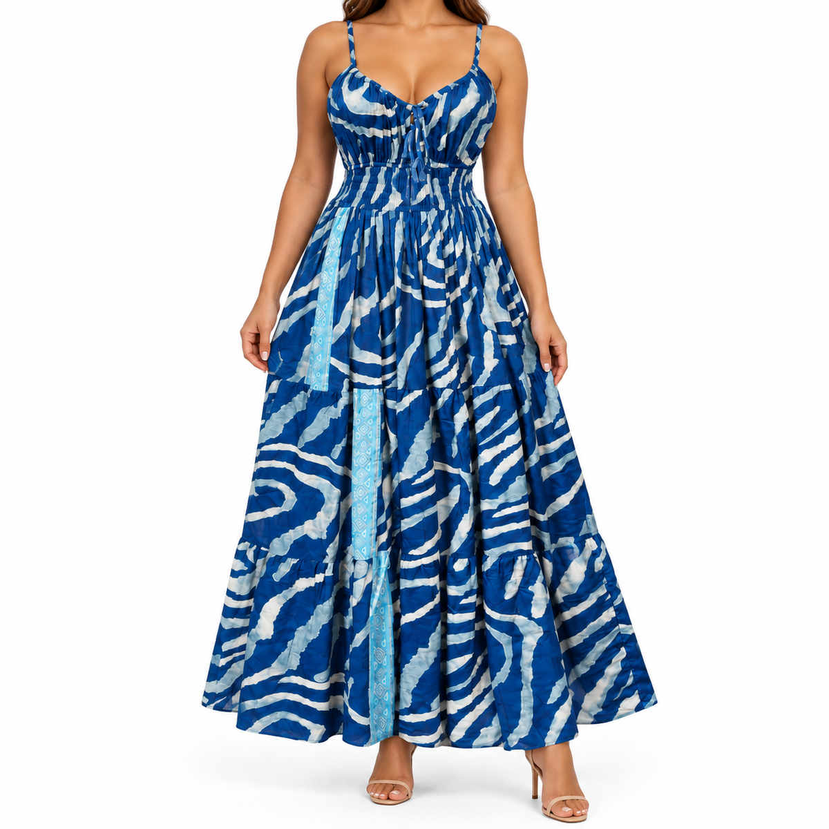 Vestido Azul Estampado