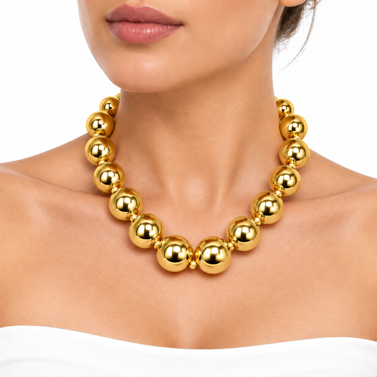 Collar Esferas Doradas