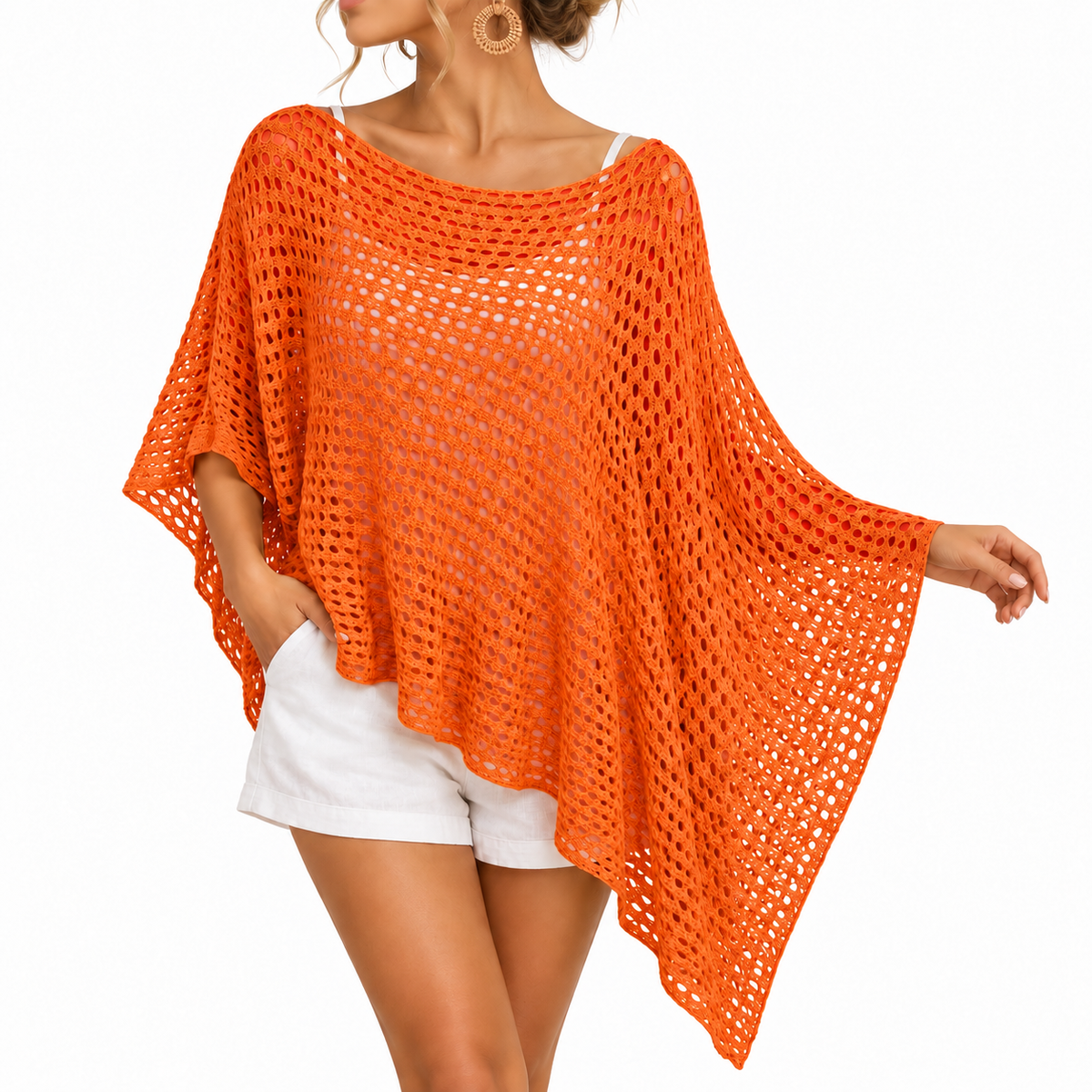 Poncho Crochet VIbrante