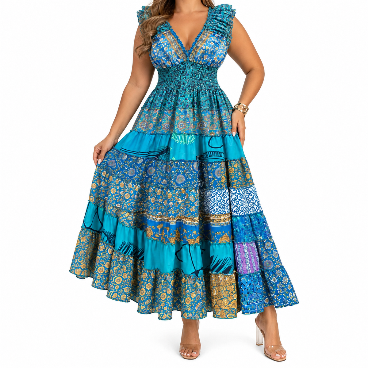 Vestido Boho Turquesa