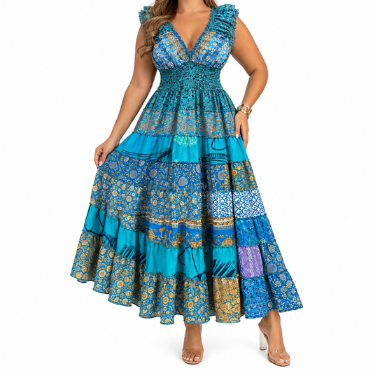 Vestido Boho Turquesa