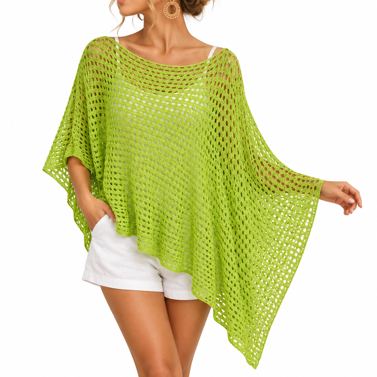 Poncho Crochet VIbrante