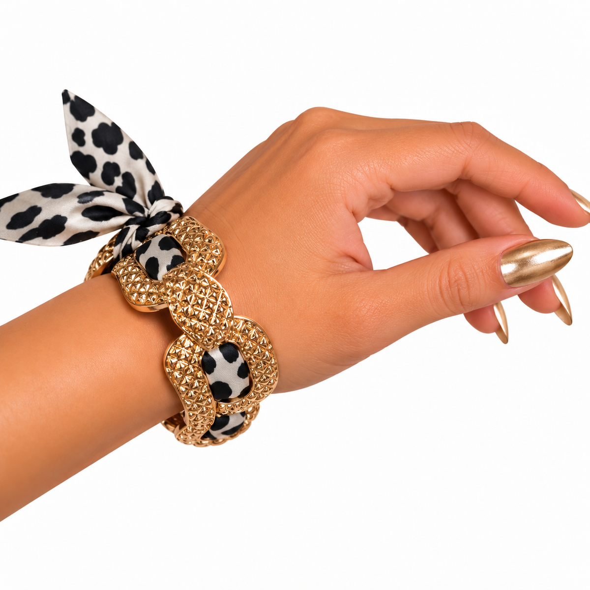 Pulsera Éclat Ajustable Print Blanco/Negro