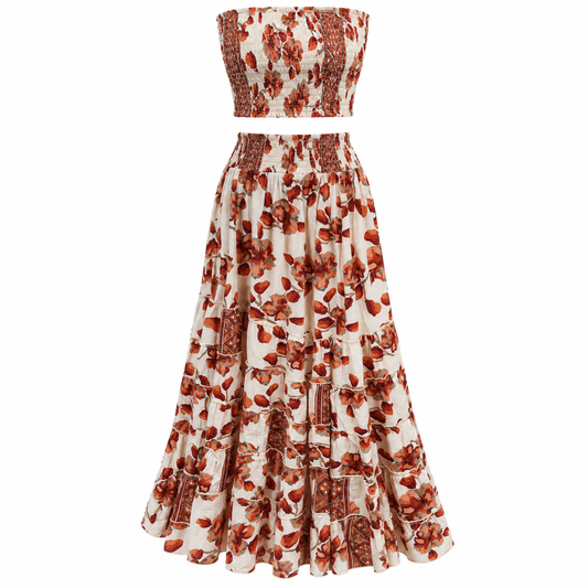 Set Floral Terracota