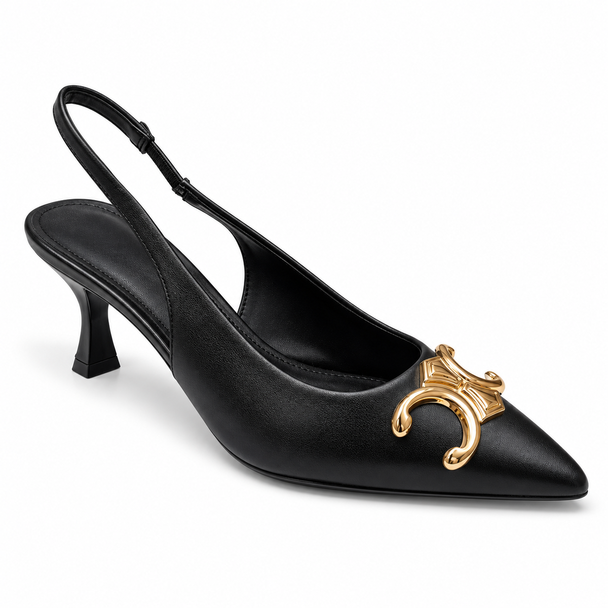 Slingback París Black Gold