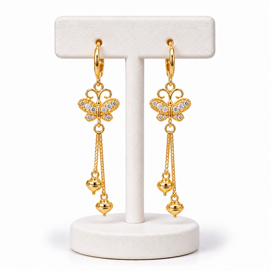 Aretes Mariposa Dorada