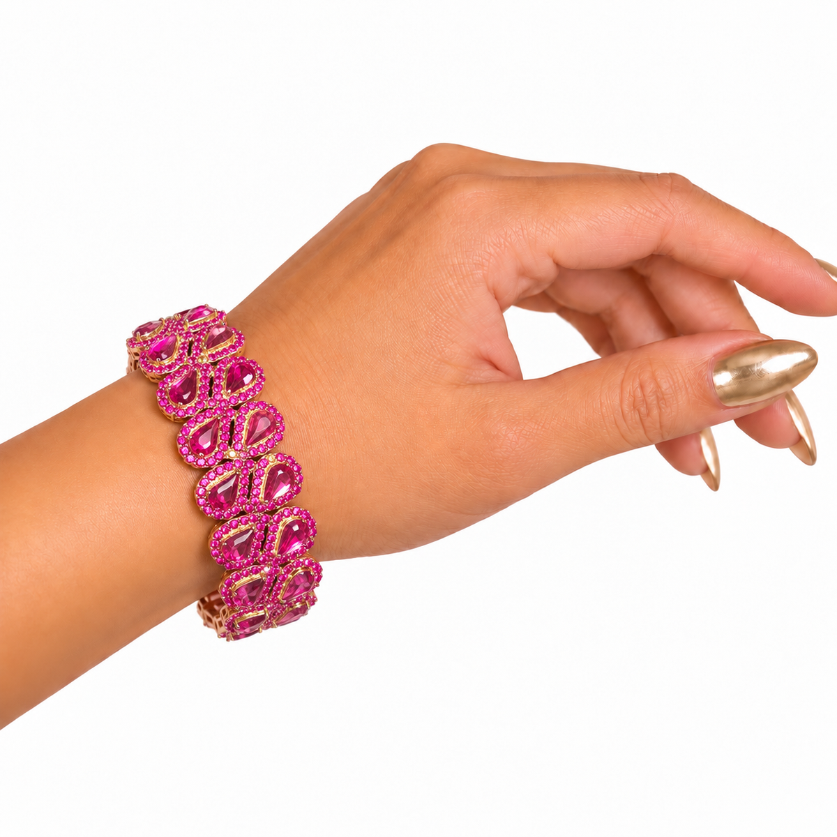 Pulsera Murano Glam Fucsia