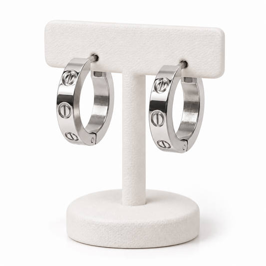 Aretes de Aro Plateado