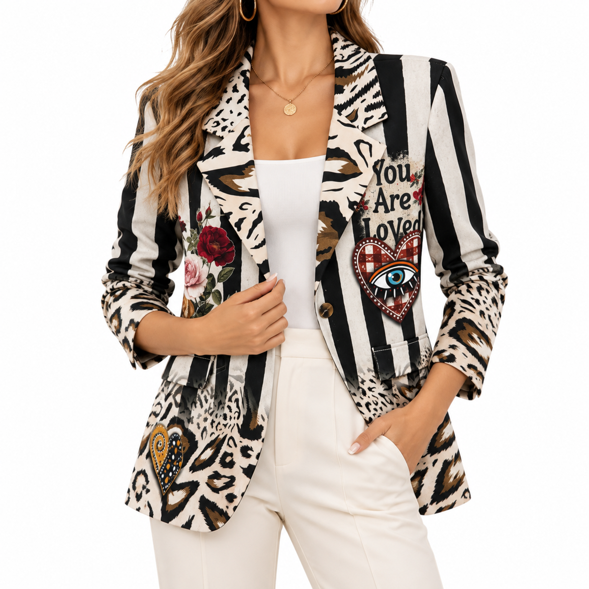 Blazer Italiano Rayas