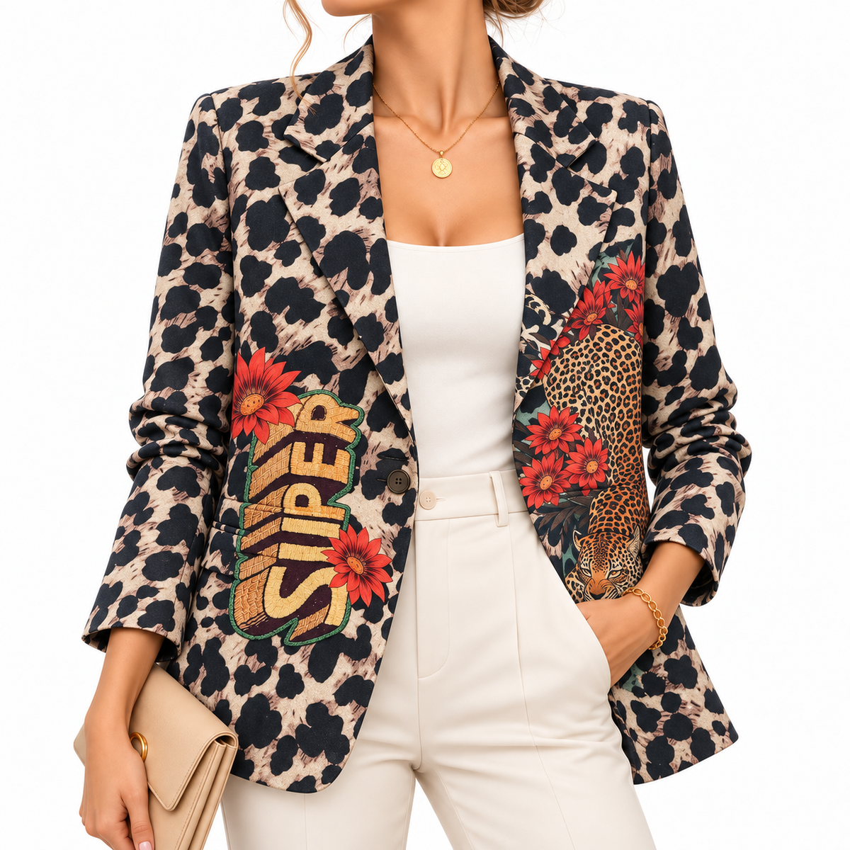 Blazer Italiano Leopardo