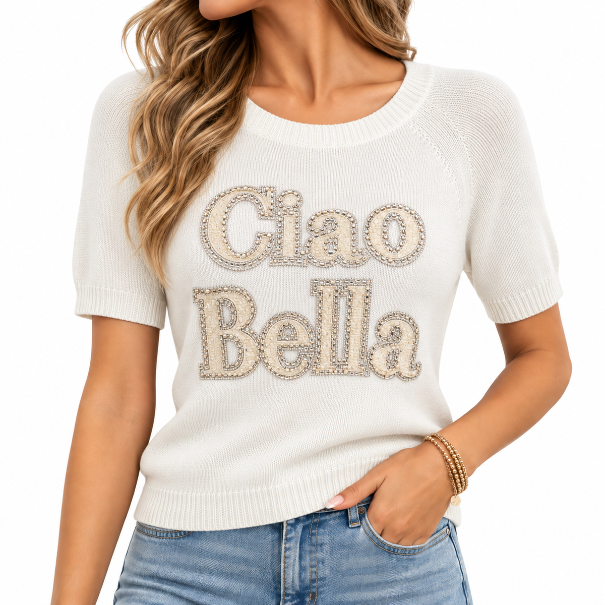 Blusa Tejida Ciao Bella Blanco