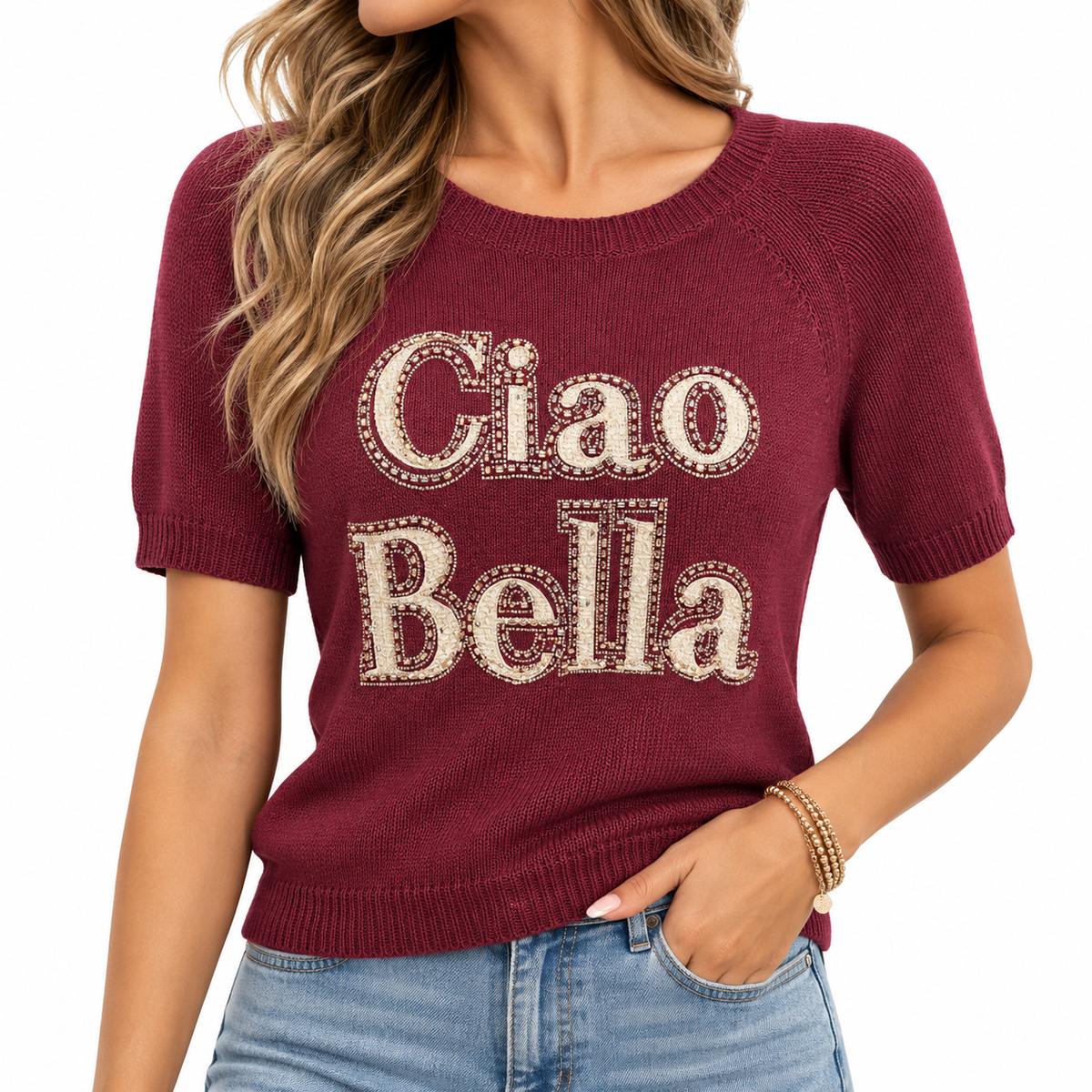 Blusa Tejida Ciao Bella Vino
