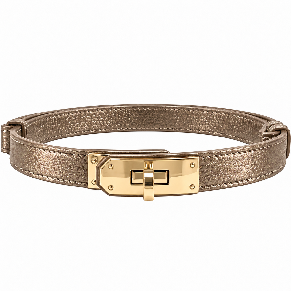 Cinturón Delgado Luxe  – Inspiración Hermès