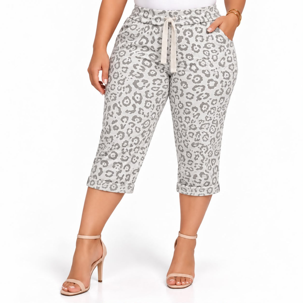 Pantalón Animal Print Gris