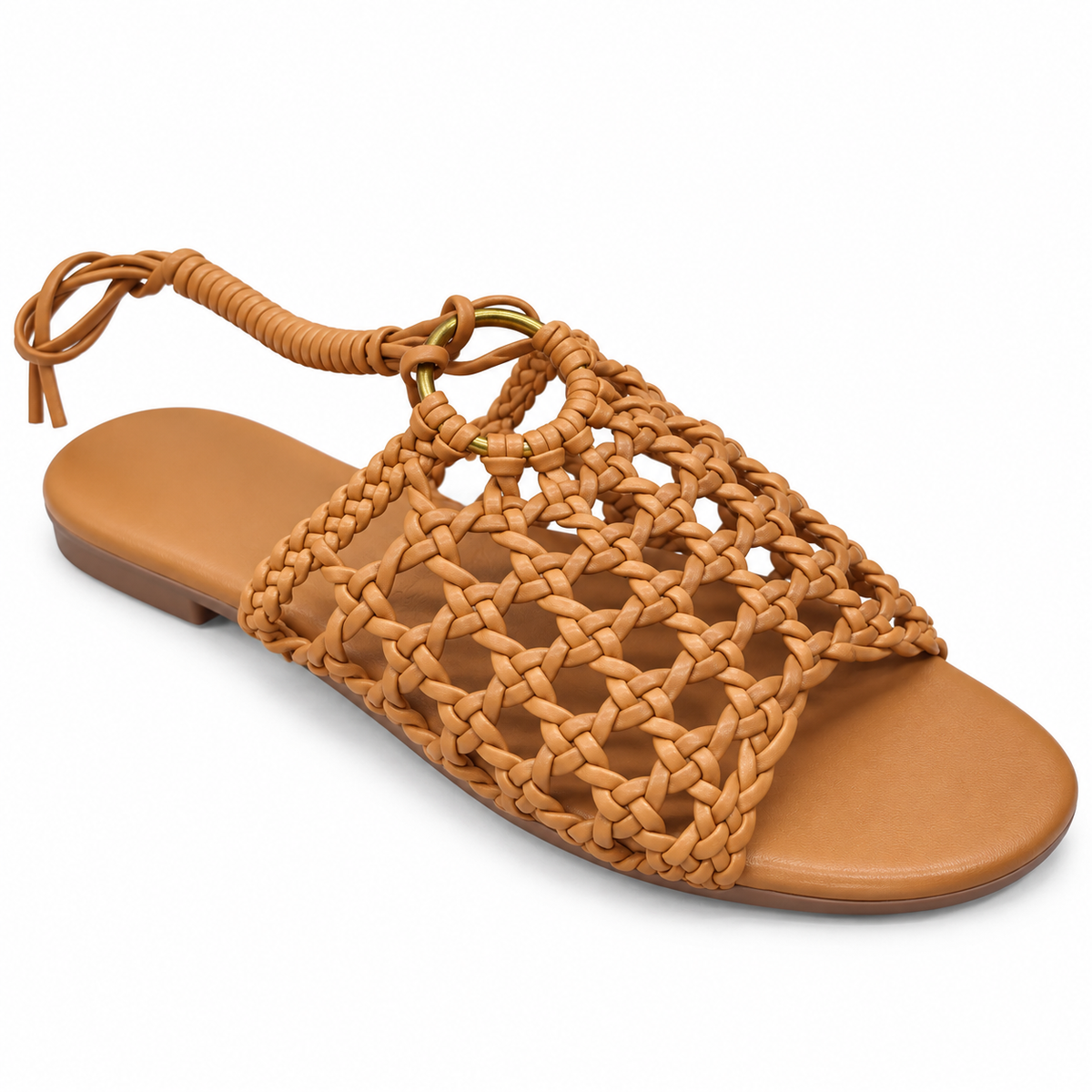 Sandalia Trenzada Camel