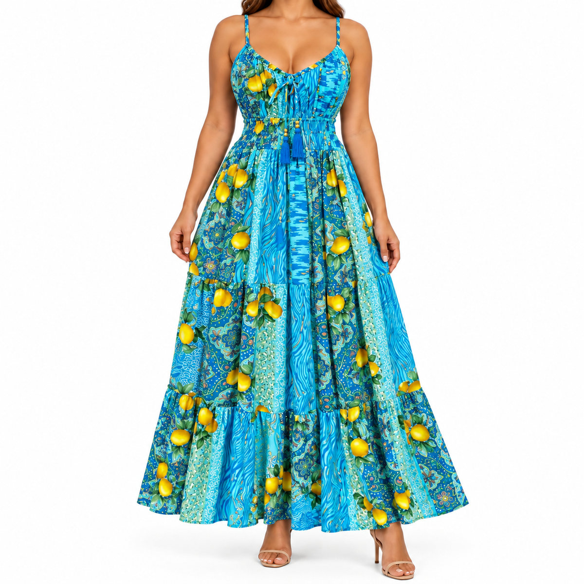 Vestido Limones Turquesa