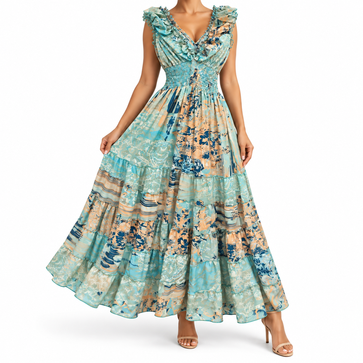 Vestido Boho Aqua