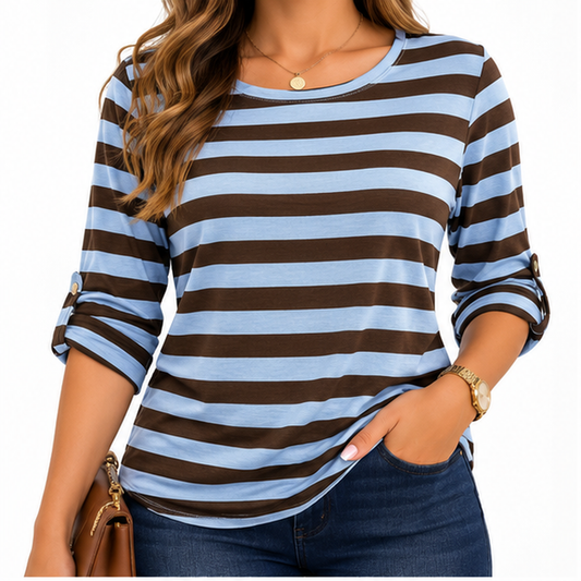Sweater Italiano Azul y marrón