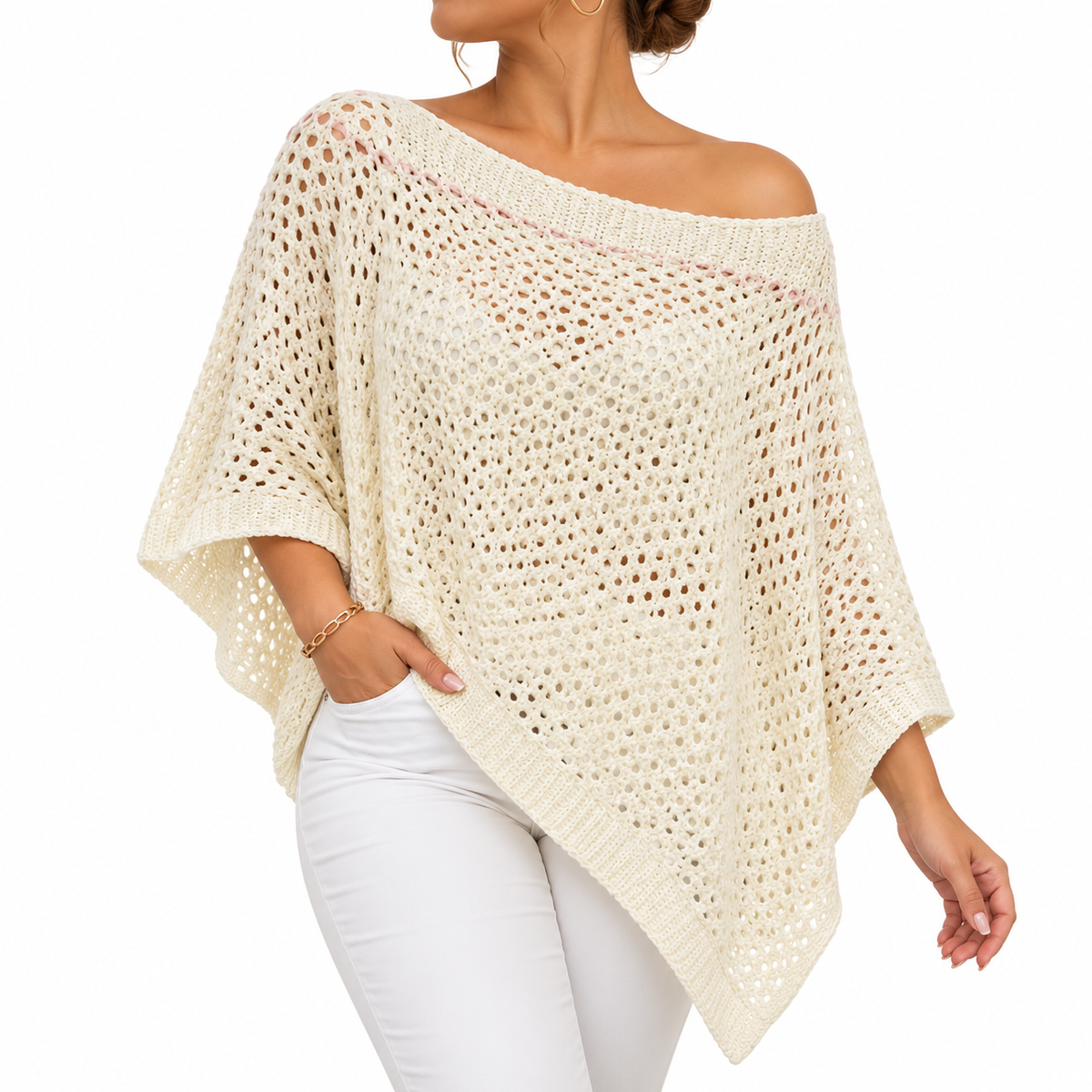 Poncho Crochet VIbrante