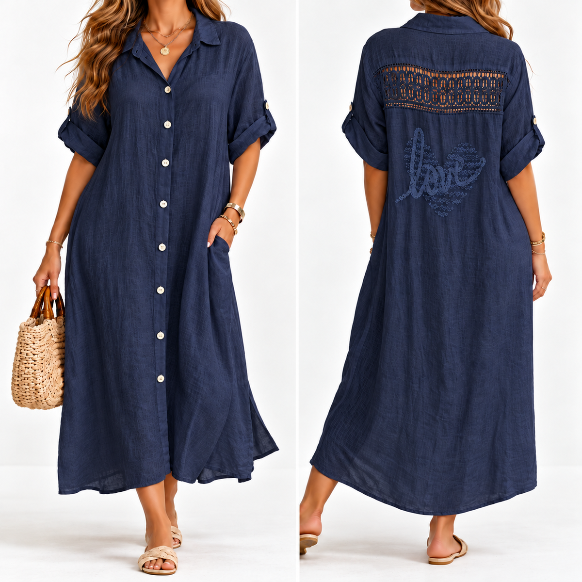 Vestido Roma Navy