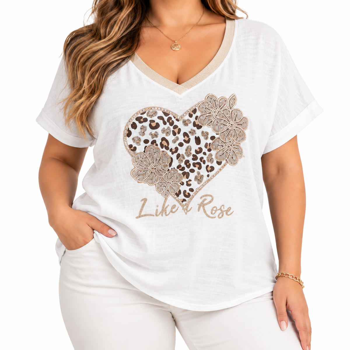Blusa Heart Blanca